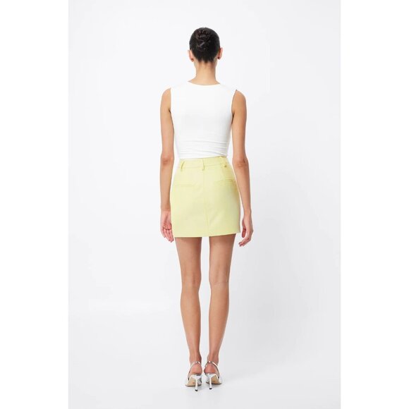MOSSMAN Solis Mini Skirt in Lemon Sorbet Yellow - Picture 3 of 5